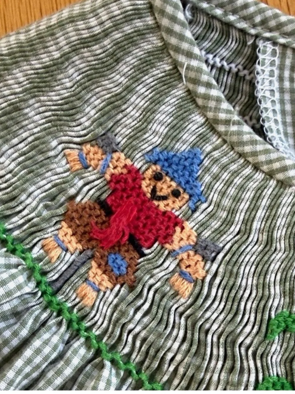 Remember Nguyen 24M Hand Smocked Bishop Dress Scarecrow Fall Thanksgiving